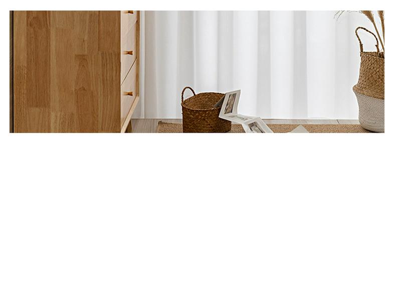 Phantom Anti-Cat Claw Light-Transmitting White Curtain for Bedroom Partition