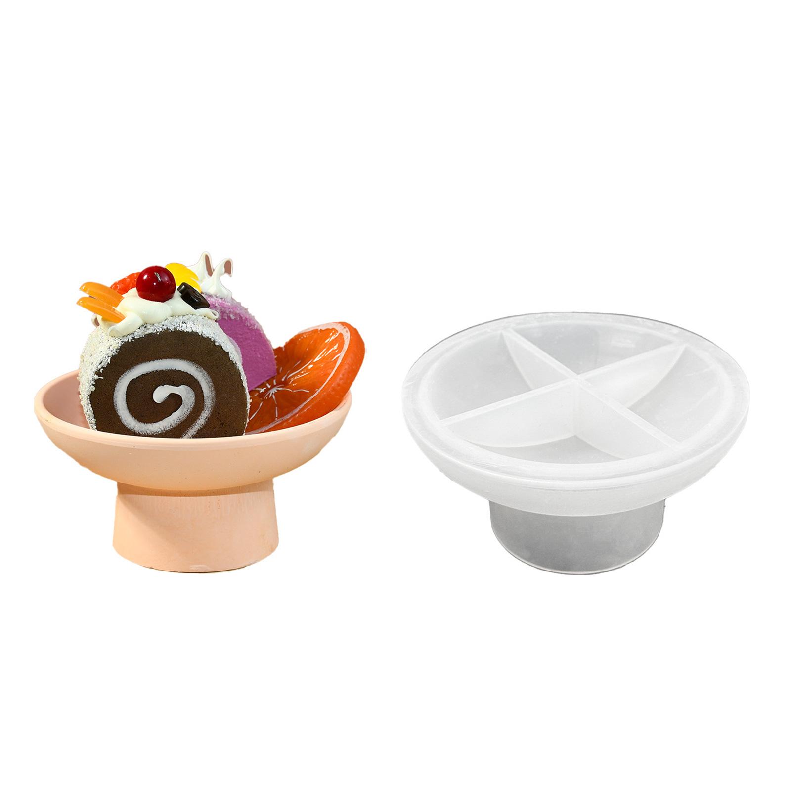 

Силиконовая форма для изготовления миски с высокой ножкой, сервировочного блюда, эпоксидной смолы, универсальные аксессуары для украшения дома