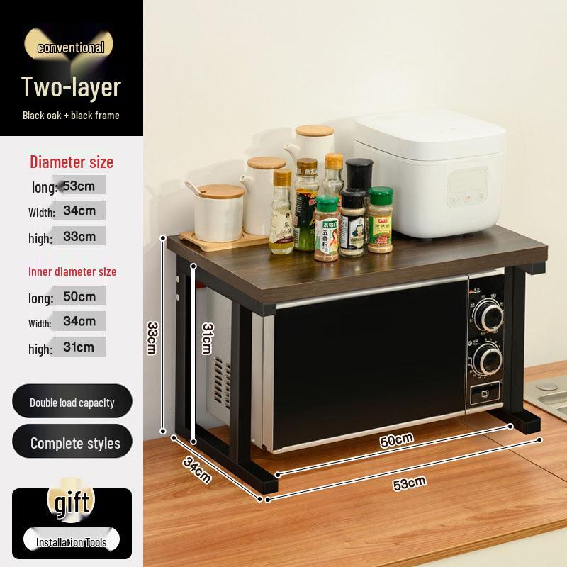 Multi-layer Kitchen Storage Rack for Microwave, Oven, and Rice Cooker