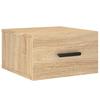 Wall Mounted Nightstand Sonoma Oak 35x35x20 cm