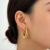 Korean-Style Smooth Water Drop Hoop Earrings - Retro, Versatile, Simple Design for Women