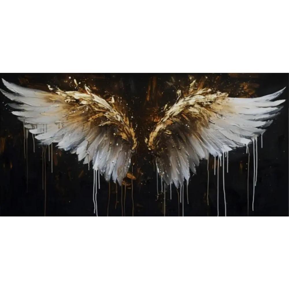 Abstract Angel Wings Canvas Painting Vintage Wall Art Black and White Wings Poster Print For Bedroom Living Room Home Decor