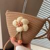 Korean Casual Woven Bag Summer Straw Woven Beach Bag Cute Girl Fashion Versatile Ins Crossbody Bag