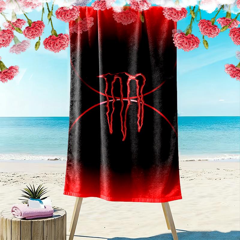 1pc Demon Beach Towel, A Vibrant Beach Towel Suitable for Outdoor Activities, Camping, Hiking