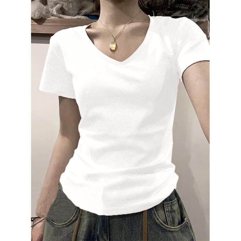 American Style Slim Fit Gray Long Sleeve Women's T-Shirt - Autumn/Winter Wear