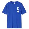 Poker 'K' Short Sleeve T-shirt Casual Multicolor Top For Cotton Loose Oversized T shirt Personalized trend Tees