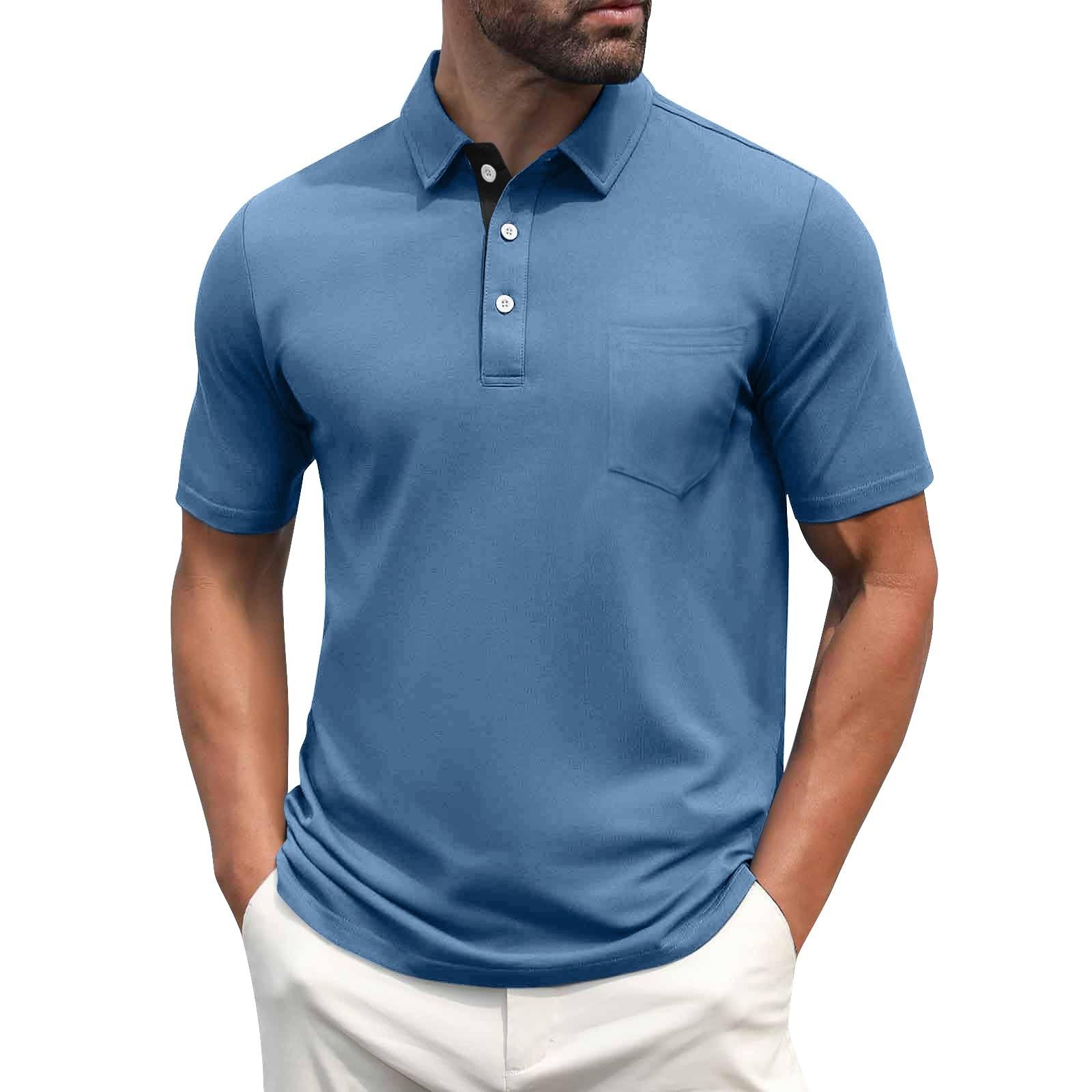 Мужская цветная рубашка с пуговицами и лацканами, с коротким рукавом, мужская повседневная модная рубашка M