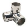 Boat Handrail Corner Fitting Tees Connector 316 Stainless Steel Rail Joint with Slip-On Tube Design and Set Screws for Assembly Work