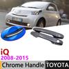 Black Carbon Fiber Door Handle Cover for Toyota iQ AJ10 10 2008~2015 Accessories Stickers Trim Set 2009 2012 2013 2014 Stickers