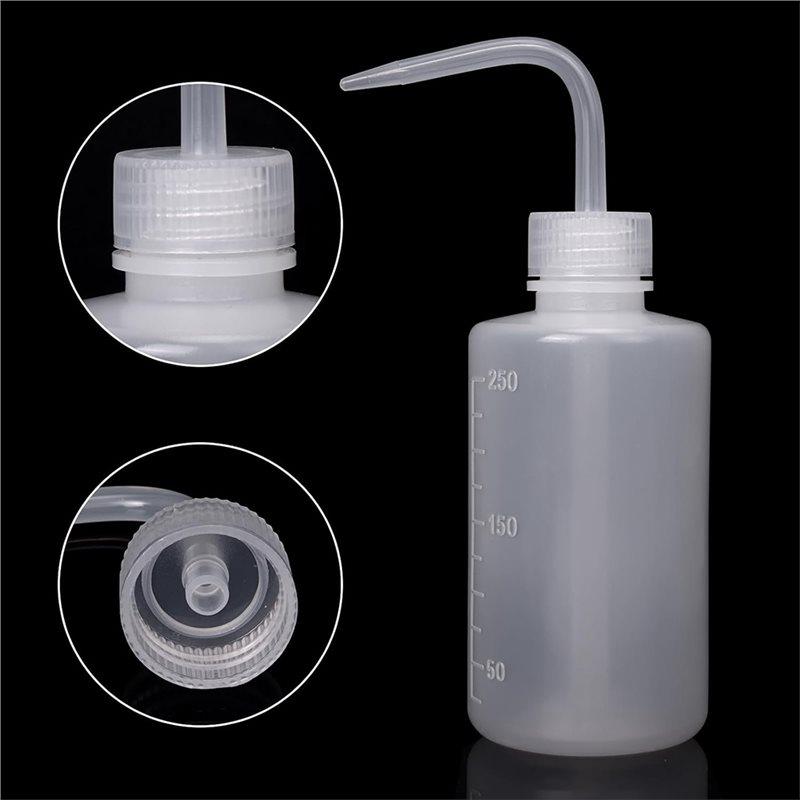 M-Modern-6Pcs 250Ml Squeeze Bottles For Liquids PET Plastic Safety Squirt Bottle With Narrow Mouth & Scale Labels