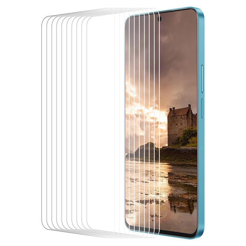 ENKAY HAT PRINCE 10Pcs For Oppo A58 4G/A98 5G High Aluminum-silicon Glass Film Full Glue Clear Screen Protector