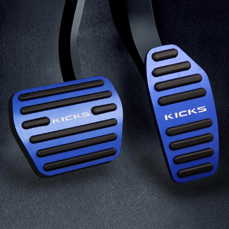 Car Foot Pedal Accelerator Fuel Brake Pedals Cover Pad For Nissan Kicks P15 2016 2017 2018     Accessories