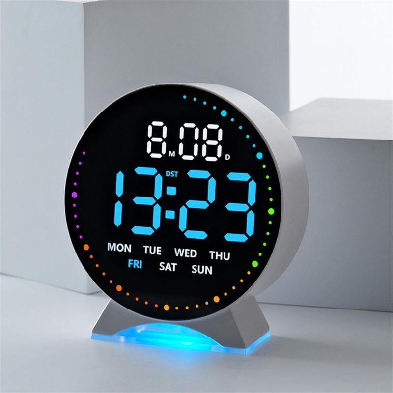 Alarm Clocks for Bedroom Digital Clock Night Light Digital Alarm Clock with Indoor Temperature Desk Clock for Bedroom