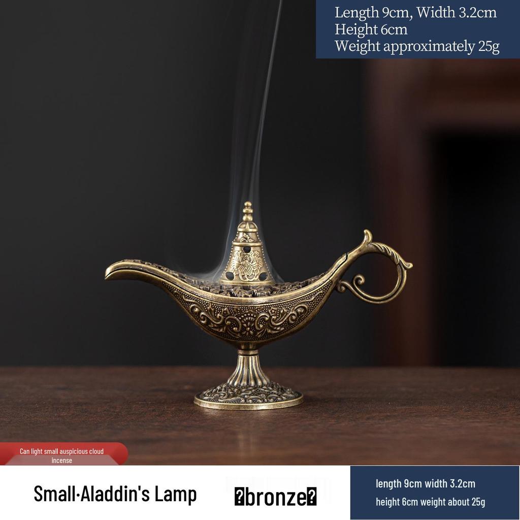 Auspicious Clouds Alloy Incense Burner - Pear-Shaped Agarwood Bedtime Ornament for Tea Ceremony