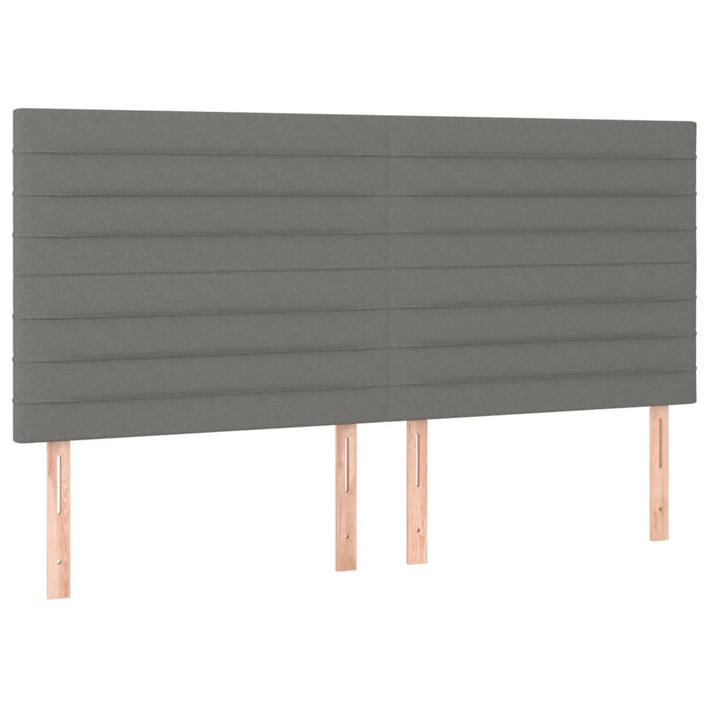 Bed Frame without Mattress Dark Grey 180 x 200 cm Fabric