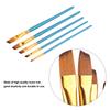 5Pcs Blue Nylon Hair Drawing Brush Art Painting Set Tool(flat)