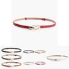 Womens Slim Alloy Waist Belt With Adjustable Pu Leather For Casual And Office Looks