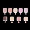 216pcs Glossy Finish Fake Feet Toenails Short Square Shape False Toenails Kit  Party Wear