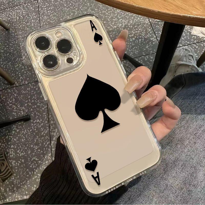 Transparent Space Case Spade A for Apple 17/15/14/13promax Phone Case 12/11 Soft Xr/xs