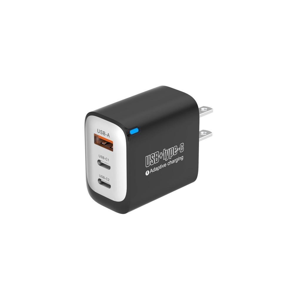 Certified Multi-Port Charger with 1 USB + 2 Type-C Ports for Mobile Phones
