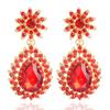 Elegant Flower Crystal Drop Earrings For Formal Dinner Women Jewelry