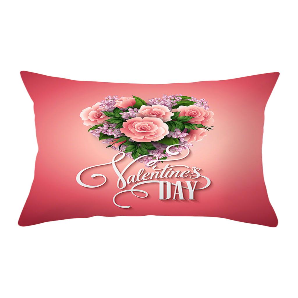 Valentine's Day Decor Pillowcases 4-Pack, Love Heart Printed Cushion Covers For Sofa/Bed,Red Black Cases For Home Decoration
