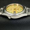 GENUINE VINTAGE SEIKO 5 AUTOMATIC JAPAN MENS GOLDEN COLOR DIAL WATCH A702604-1 R209-a702604