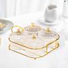 Divided Serving Platter Dried Fruit Tray Fashion Snack Bowls Nut and Candy Tray Nuts Plate for Dining Table Wedding Desktop