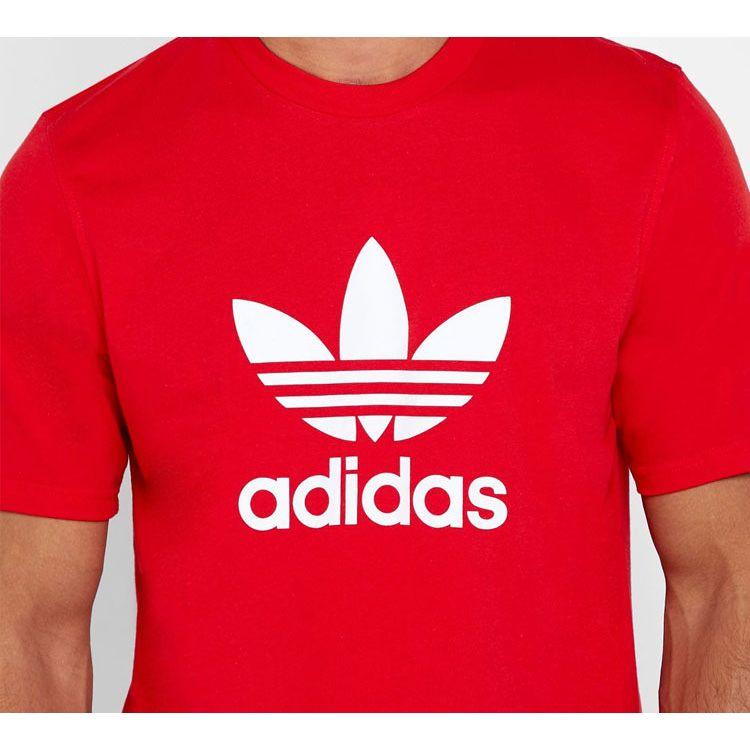 Adidas Originals Classic Big Logo Print Short Sleeve T-shirt Men Tops Red EJ9678