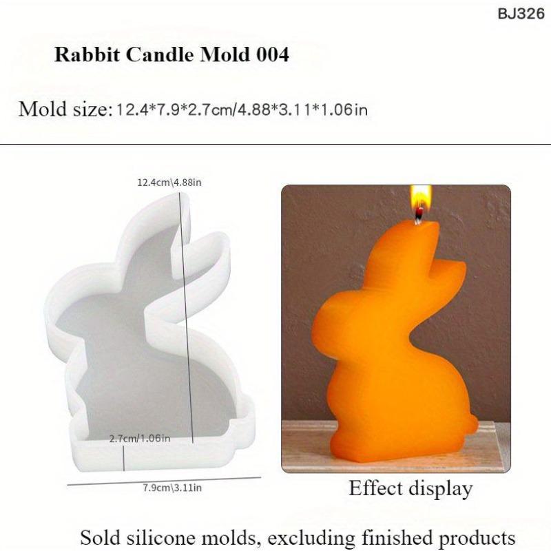 Rabbit Shaped Candle Mold, DIY Easter Bunny Plaster Decorative Ornament Silicone Mold,Suitable for DIY, Holiday and Party Tools