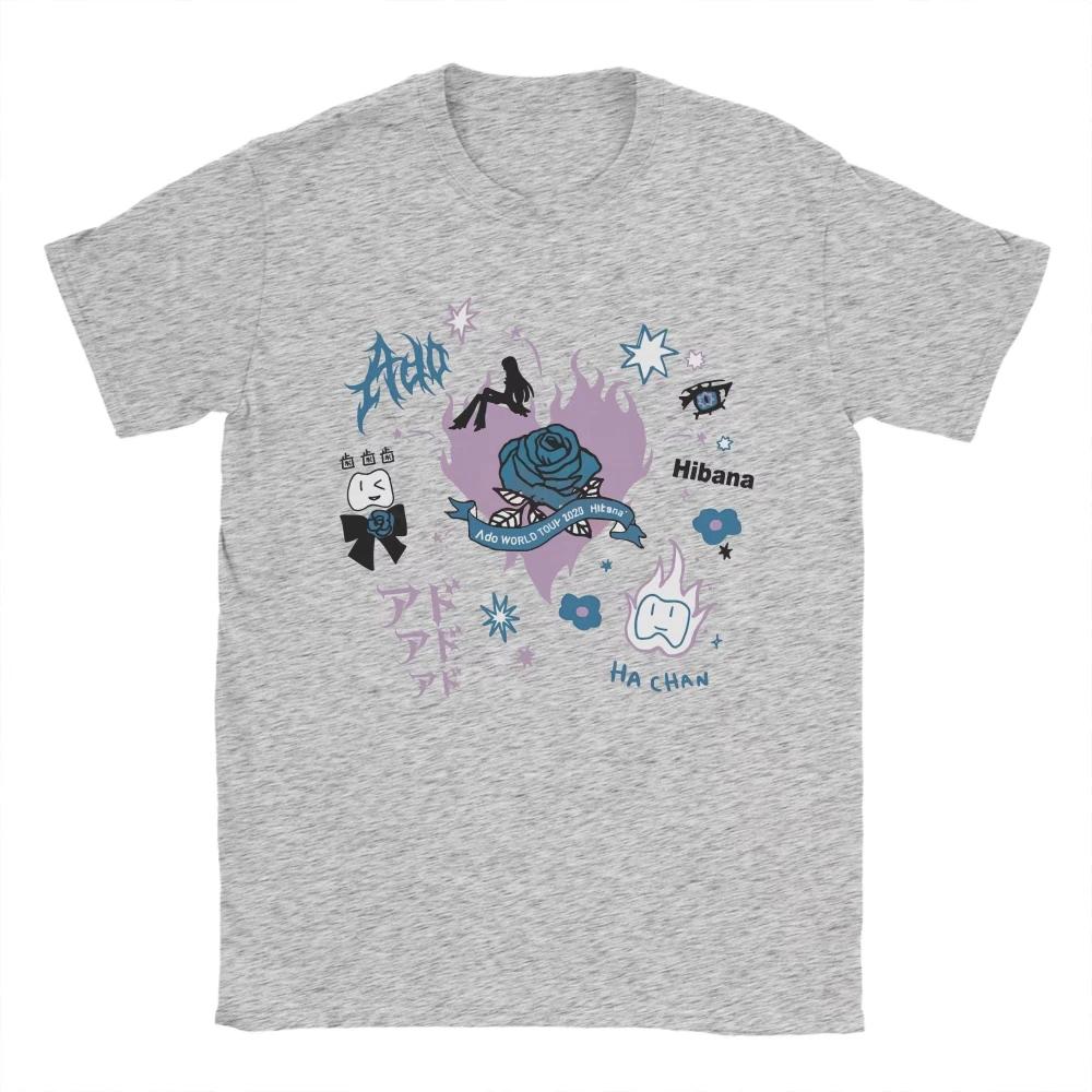 Ado WORLD TOUR 2026 Hibana TShirt for Unisex Women Novelty Cotton Tee Shirt Crewneck Short Sleeve T Shirt Graphic Printed Tops