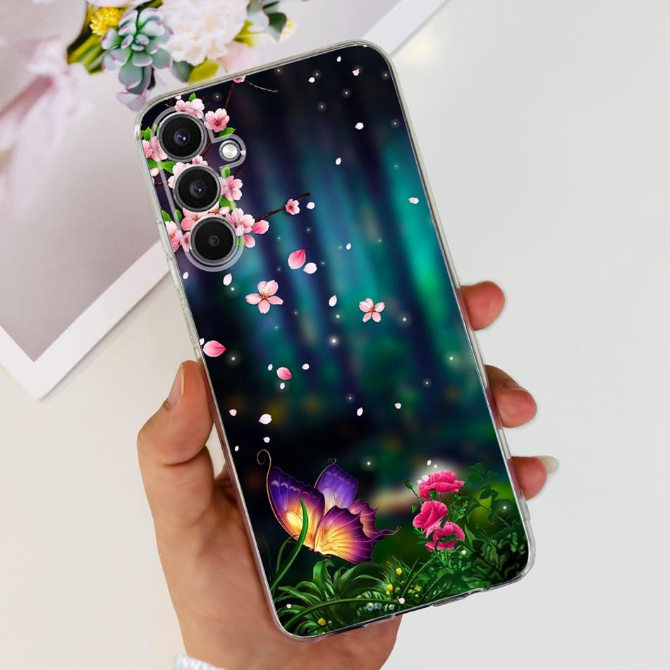 For Samsung Galaxy A24 SM-A245F Phone Case Stylish Cat Painted Soft Silicone TPU Cover For Samsung A24 A34 A54 A346B SM-A546B