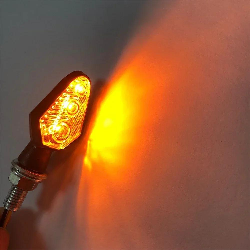 2Pcs Led Motorbike Lampe LED Indicators Light LED Turn Signal Light Super Bright Amber Blinker Motorcycle Universal Mini Lamp