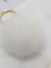 [Maia] Mink Fur Keyring & Charm - Ivory