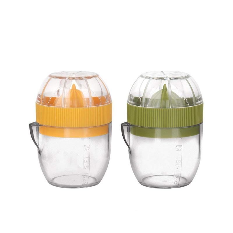 1 Pcs Lemon Juicer with Lid Plastic Manual Lemon Juicer Orange Press Cup Orange Juice Extractor with Pouring Spout Fruit Tool WBL