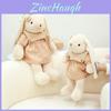 Adorable Long Eared Bunny Plush Toy Soft Coffee Colored Rabbit Doll Ideal Birthday Gift