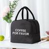 Isolierte Lunchtasche Reißverschluss Kühltasche Tragetasche Thermotasche Brotdose Leinwand Essen Picknick Lunchtaschen für die Arbeit Handtasche Essensmuster Praktische Nutzung
