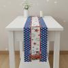 Patriotic Flag Table Runner Printed Pattern Red White and Blue Table Decor Holiday Supply Easy to Clean House Decoration