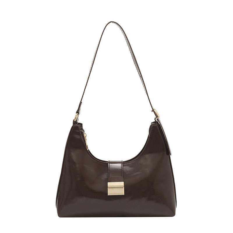 Vintage French Underarm Bag Pu Leather Crossbody For Daily Work And Casual Wear
