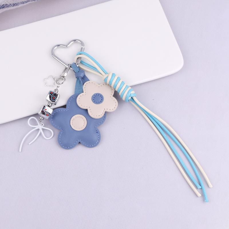 Fun Resin Fruit Key Pearl Chain  Series Leather Cherry Bag Pendant Fashion Backpack Accessories