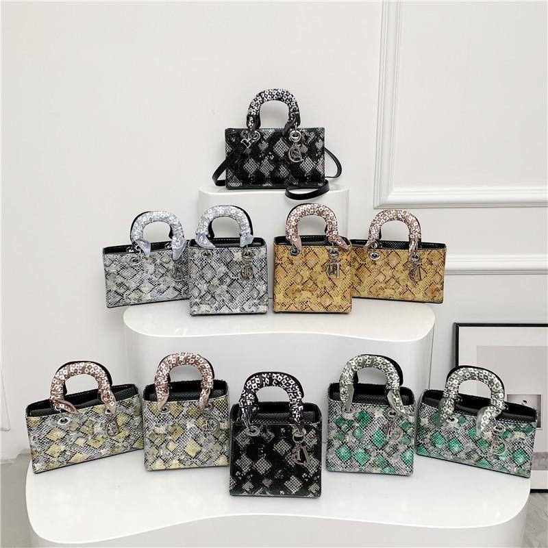 New Fashion Snake Silk Scarf Bag Portable Shoulder Women's Bag