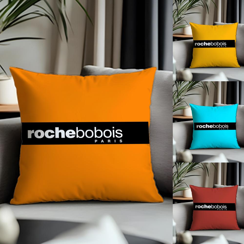 Hot Rroche Boboised Cushion Cover Antidustmite Pillowcase Invisible Zipper Silky Short Plush Sofa Cushion Cover