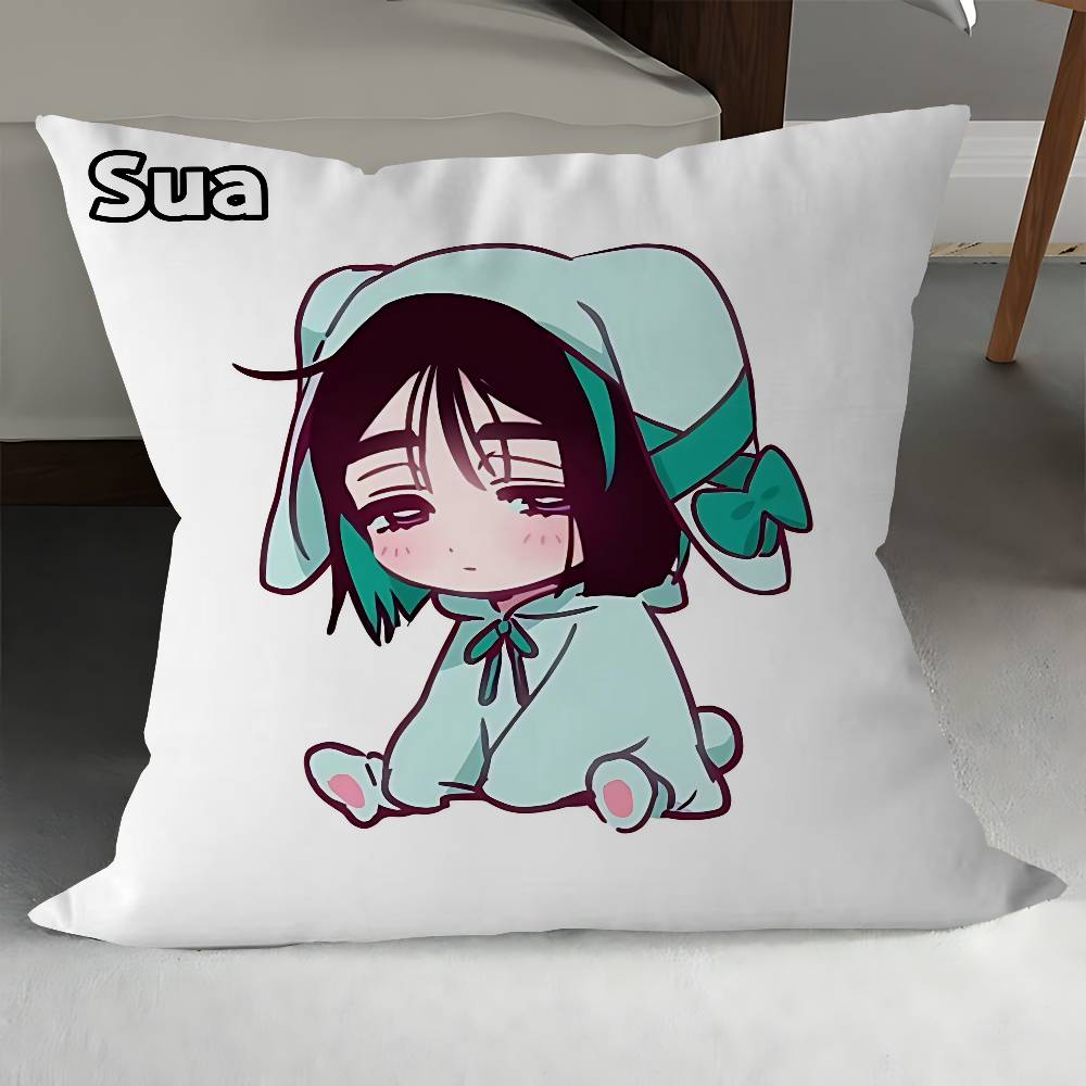 ALIEN STAGE Cartoon Cute Girl Sua Pillow Cover Sofa Cushion Cover Home Room Decoration Children Gift