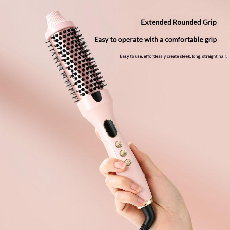 1.25 Inch Ionic Curling Brush Thermal Hairbrush Customized Ionic Thermal Hair Styling Comb Fast Heater LED Display Electric