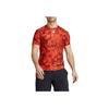 Adidas Graphic Print Sports Short-Sleeve T-shirt Men Tops Vintage-Red IB4607