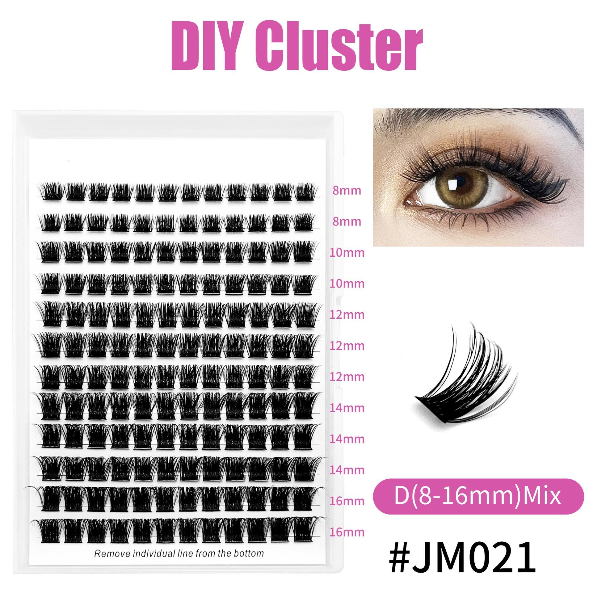 

Single cluster false eyelashes European and American thick large capacity hot melt hair 1PC чорний