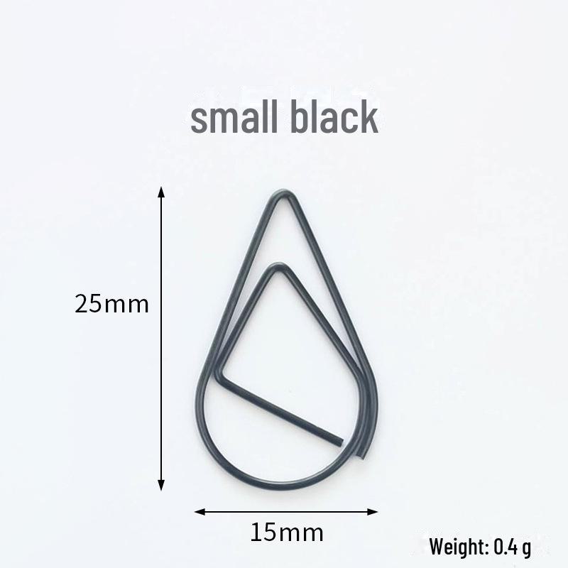Agrafă de Hârtie Proaspătă și Simplă în Formă de Picătură de Apă - Marcaj Metalic Drăguț Rechizite de Birou pentru Caiete și Decorațiuni de Papetărie.