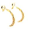 Les Trésors De Lily [L4569] - Gold Plated Hoop Earrings 'Choreography' - 25x2 Mm