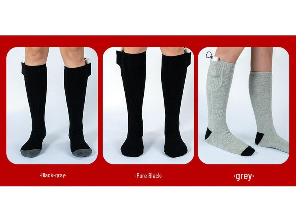 USB Ładowane Skarpety Narciarskie z Ogrzewaniem na Całą Stopę