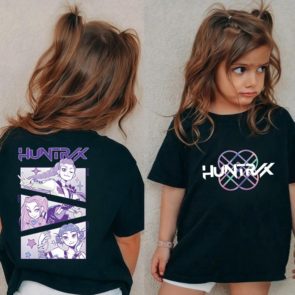 Kpop Lovci démonů Dětské tričko s krátkým rukávem Saja Chlapecké Kdis Tričko Roztomilé Kpop Lovci démonů Harajuku Tričko pro chlapce dívky